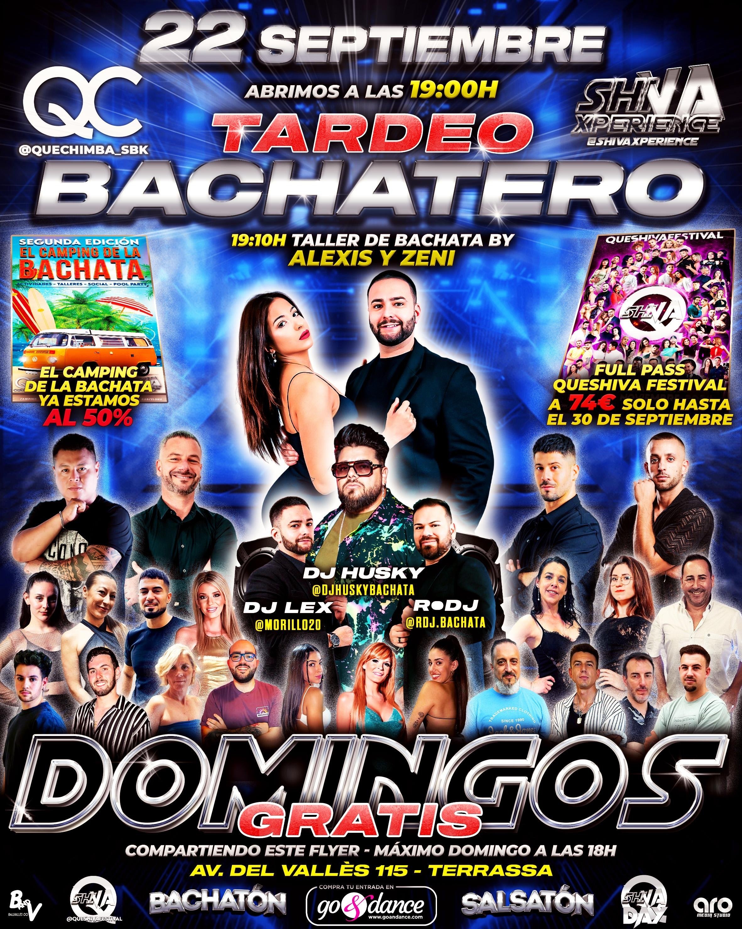 ?? TARDEO BACHATERO GRATIS* ? DOMINGO 22 DE SEPTIEMBRE ?? QUECHIMBA x SHIVA XPERIENCE ??