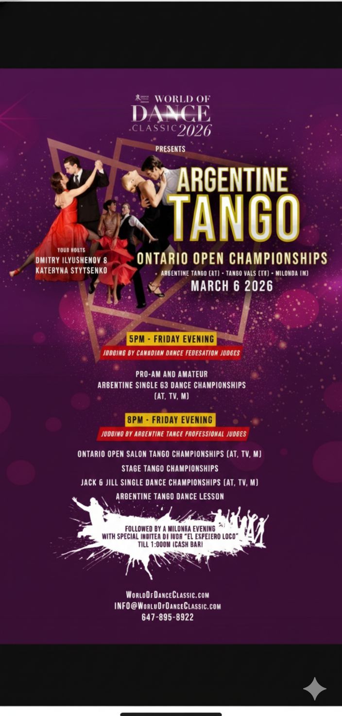 Argentine Championship and Milonga Night!