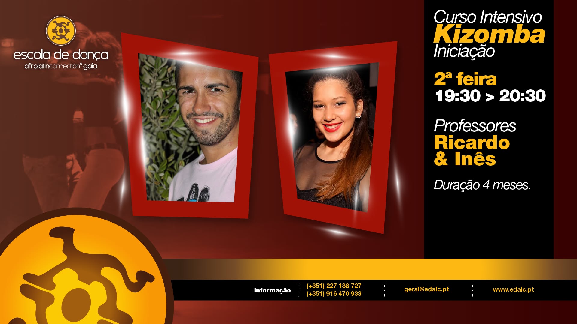 ◐▶ Curso Intensivo de Kizomba - Iniciação (*)