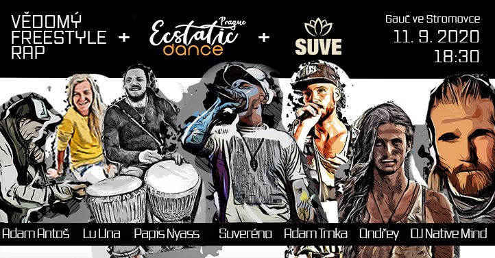 Venkovní Ecstatic Dance + Freestyle RAP (guest Suvereno)
