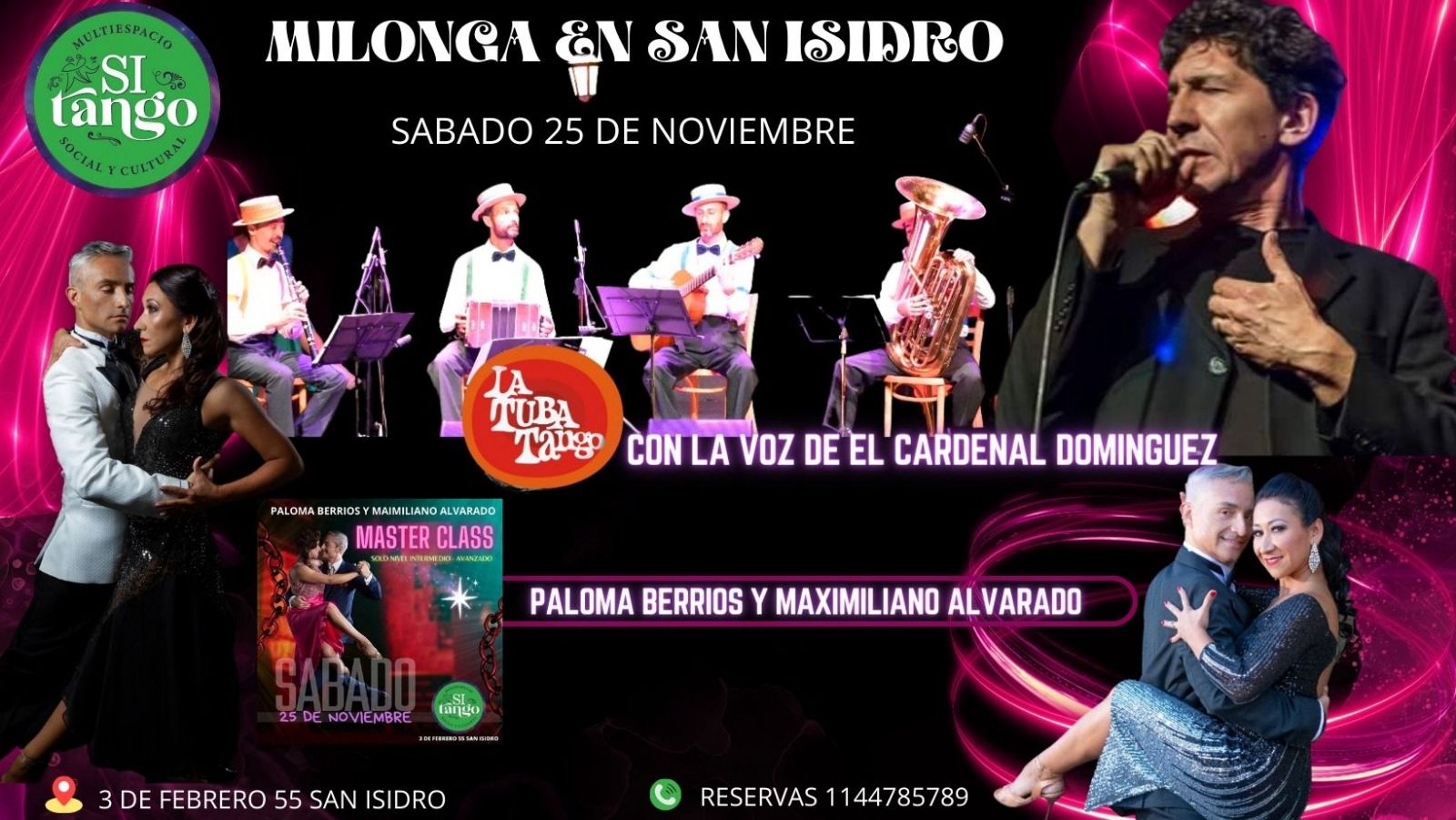 La Tubatango y el "Cardenal" Dominguez en Si Tango (San Isidro)