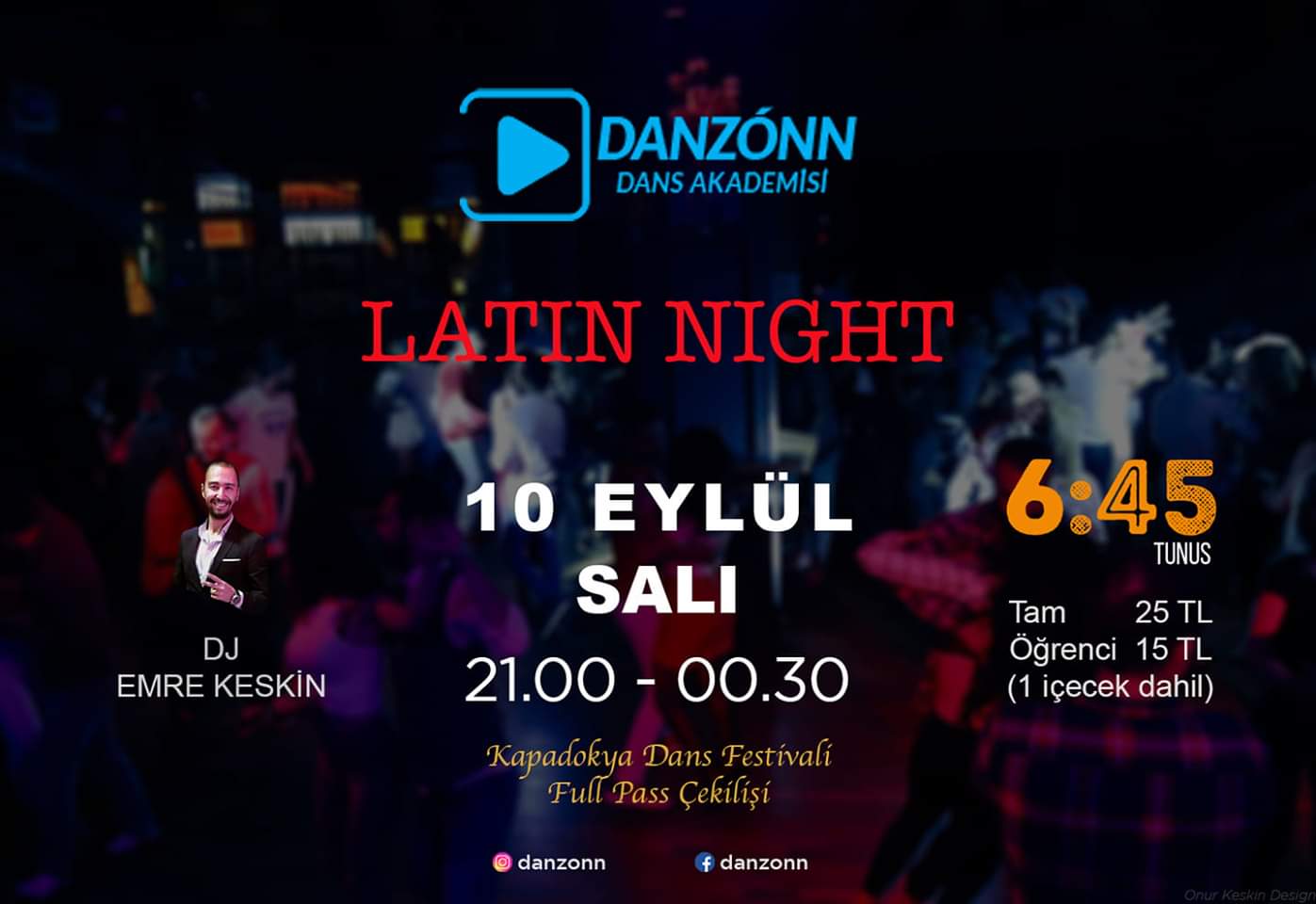 Danzonn Latin Night(Kapadokya Dans Festivali Full Pass)