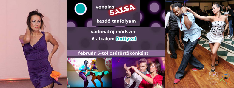 Kezdő vonalas salsa tanfolyam Speciális módszerrel
