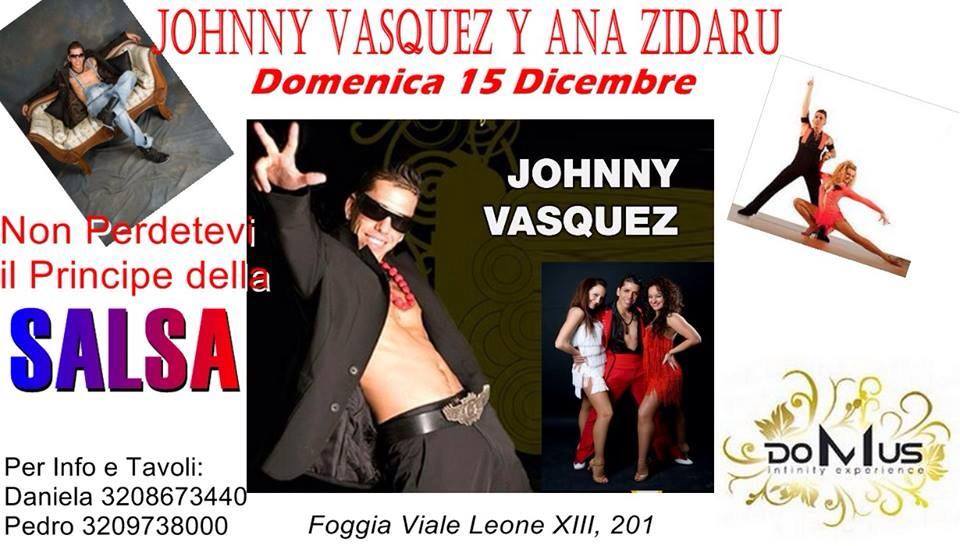 La domenica del villaggio ospita il principe della salsa JOHNNY VAZQUEZ Y ANA ZIDARU