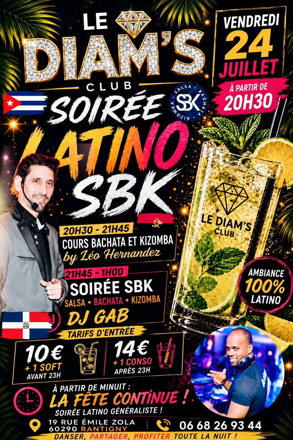 🟣SOIREE LATINO SBK AU DIAMS Club🟣