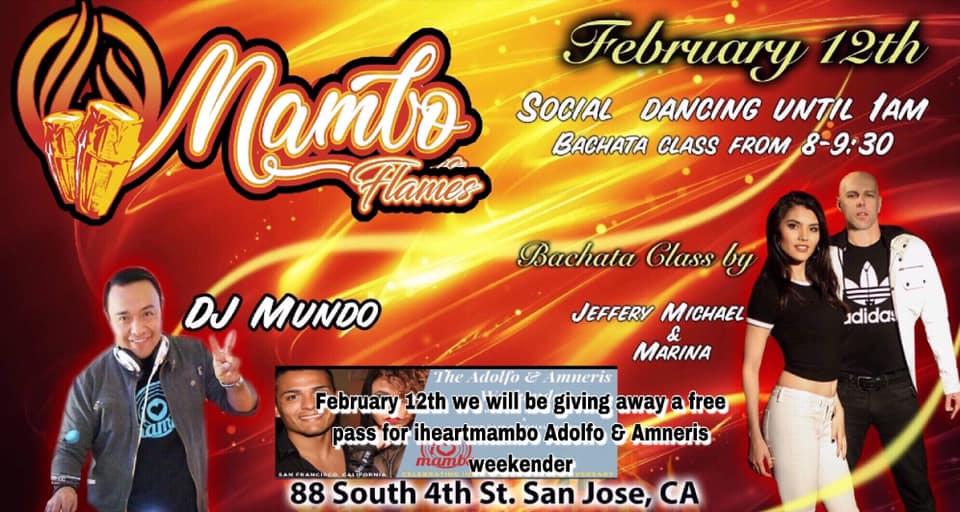 Mambo Flames Pre Valentines Party Bachata Lesson