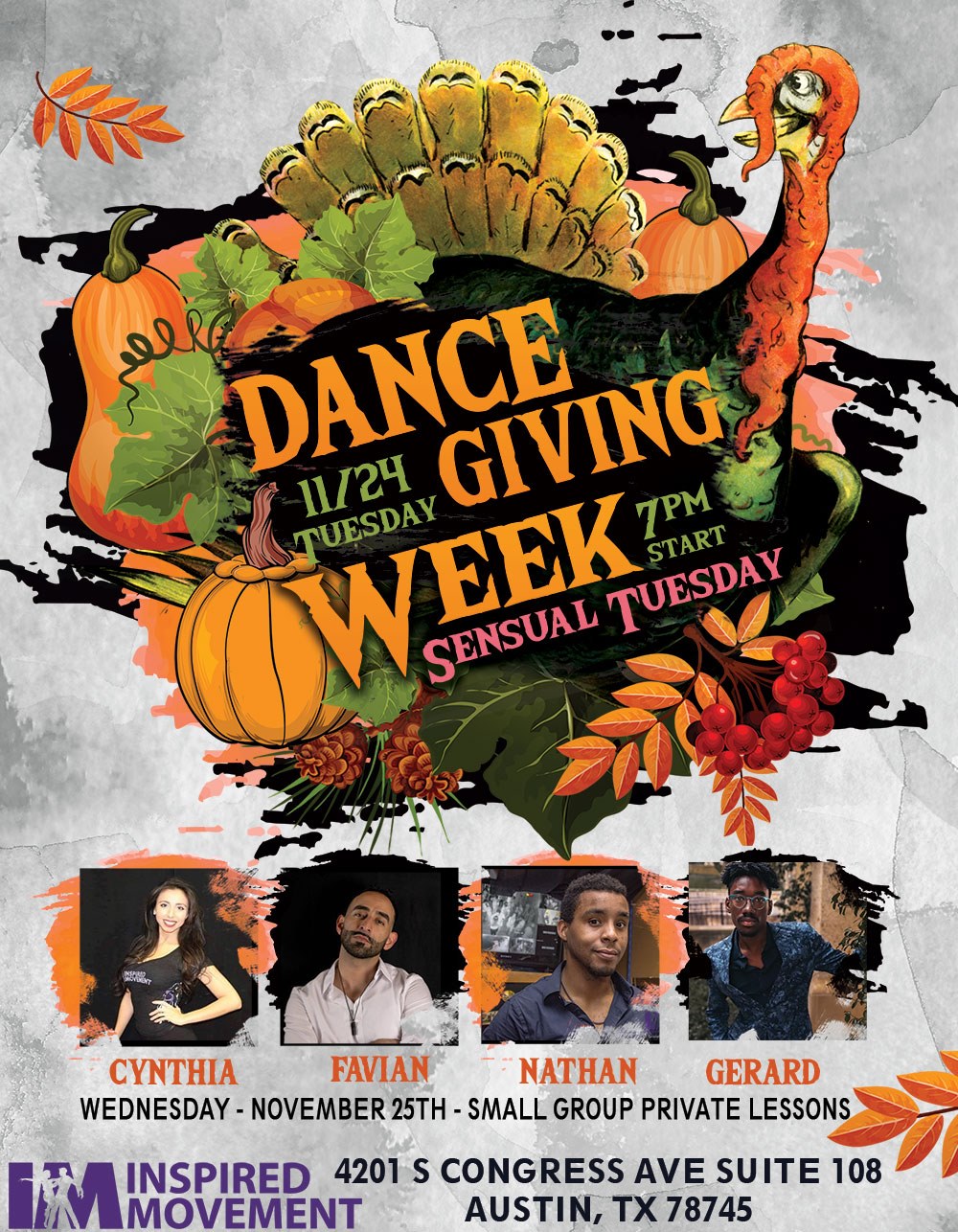 Sensual Tuesday DanceGiving Week!! Masks Required