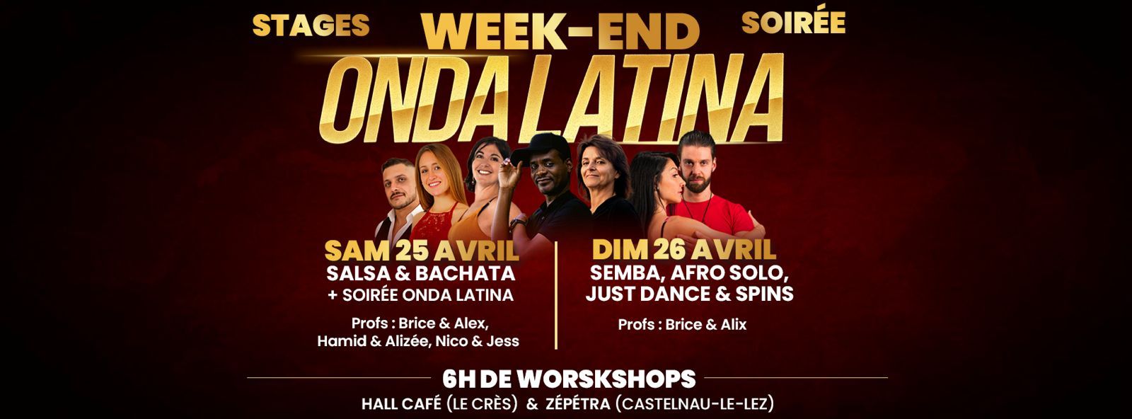 WEEK-END ONDA LATINA -STAGES ET SOIRÉE