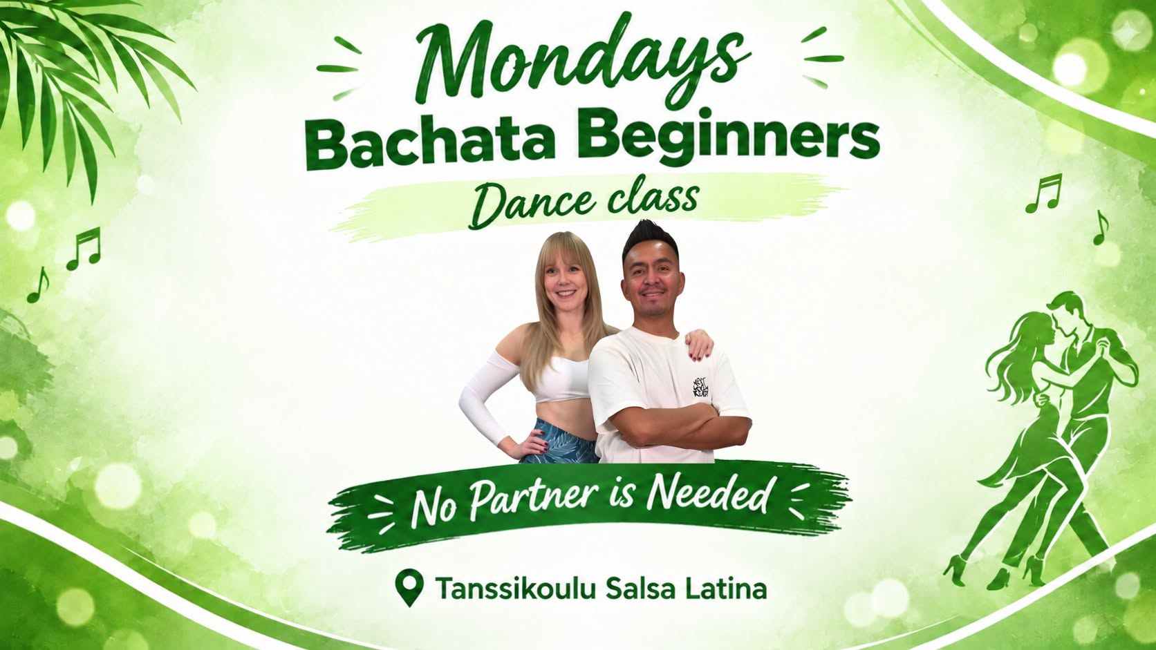 Mondays Bachata Beginners class 75€ 10 classes