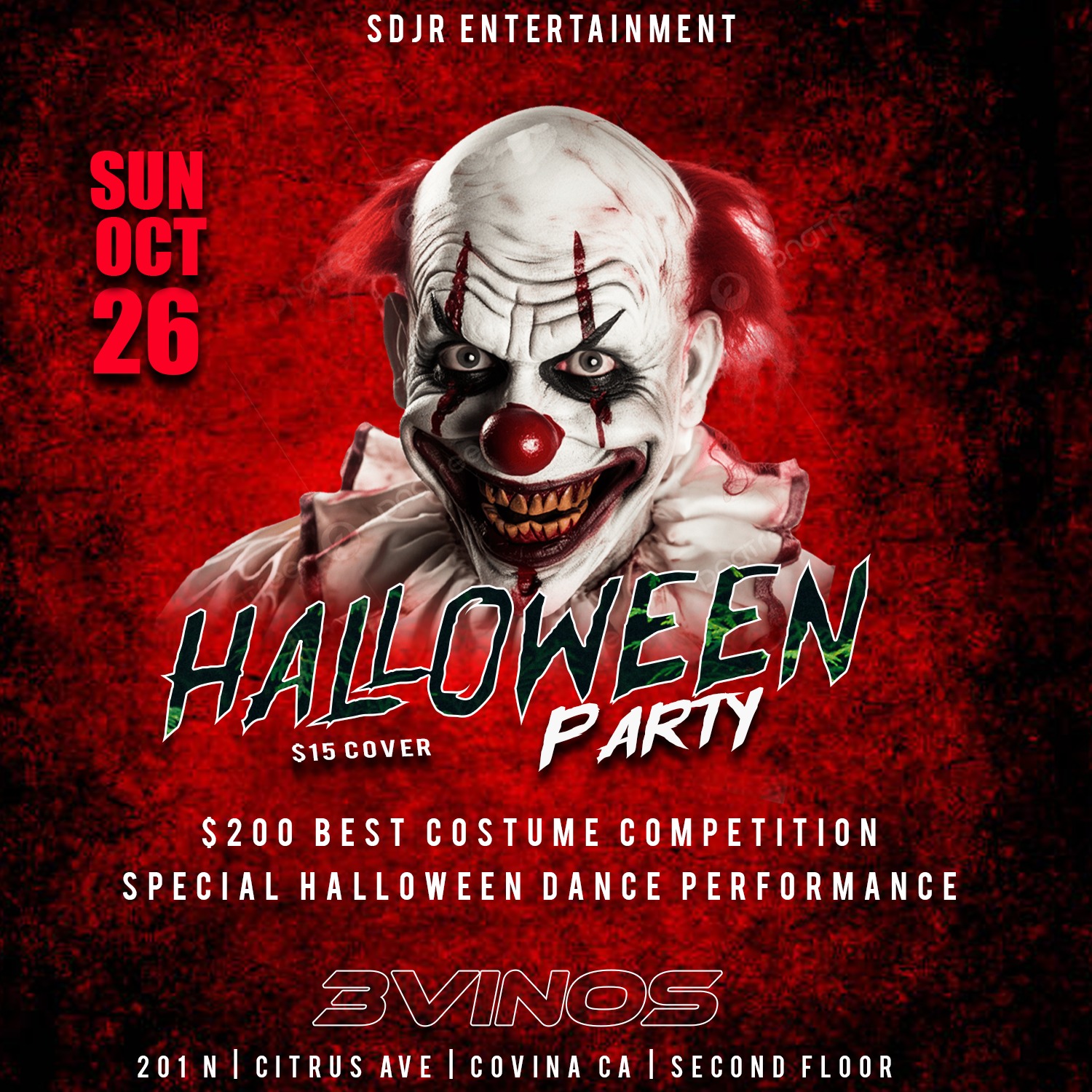 THIS SUNDAY 3VINOS SALSA BACHATA HALLOWEEN PARTY