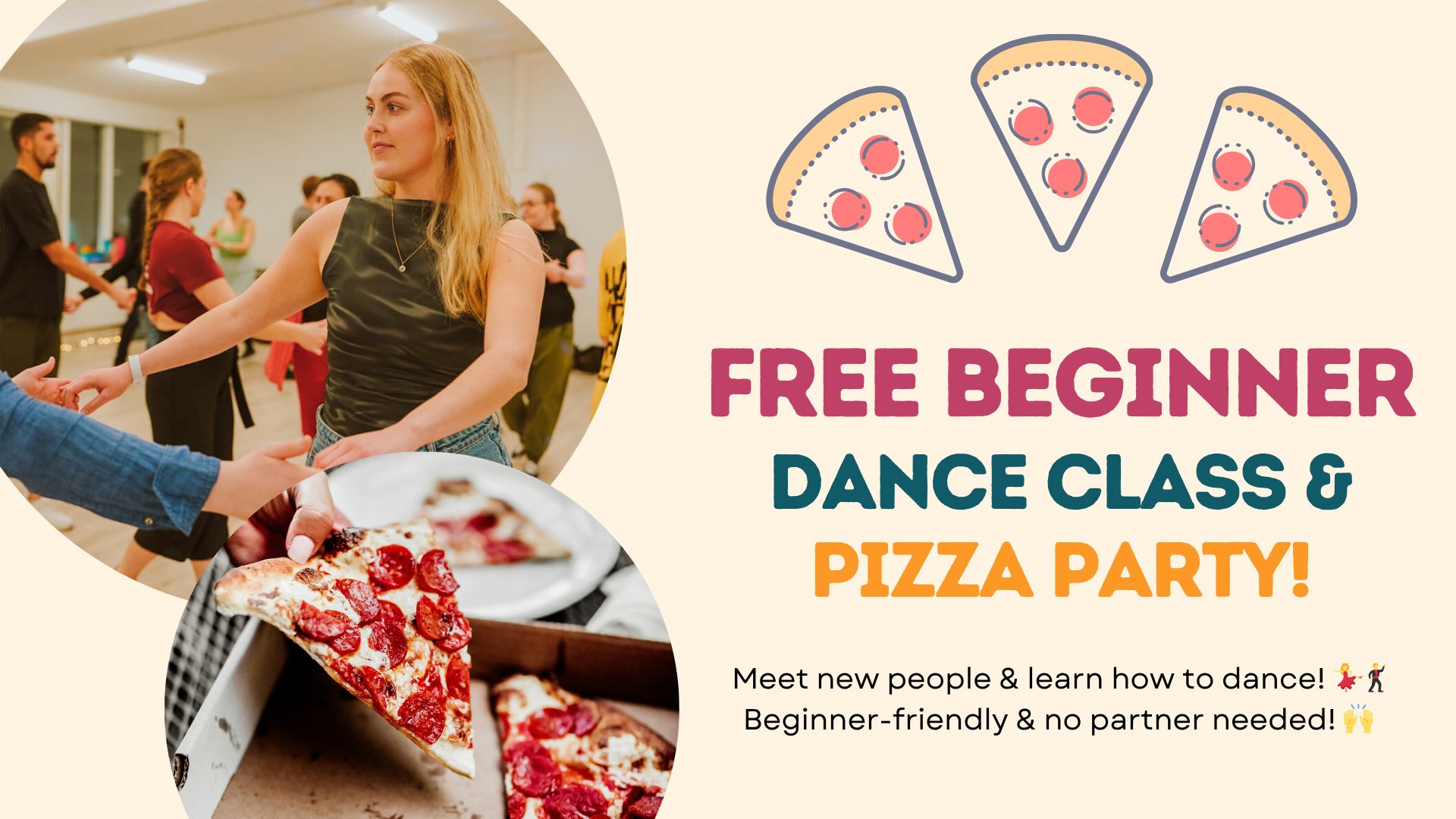 FREE Beginner Dance Class & Pizza Party - Tues March 3rd