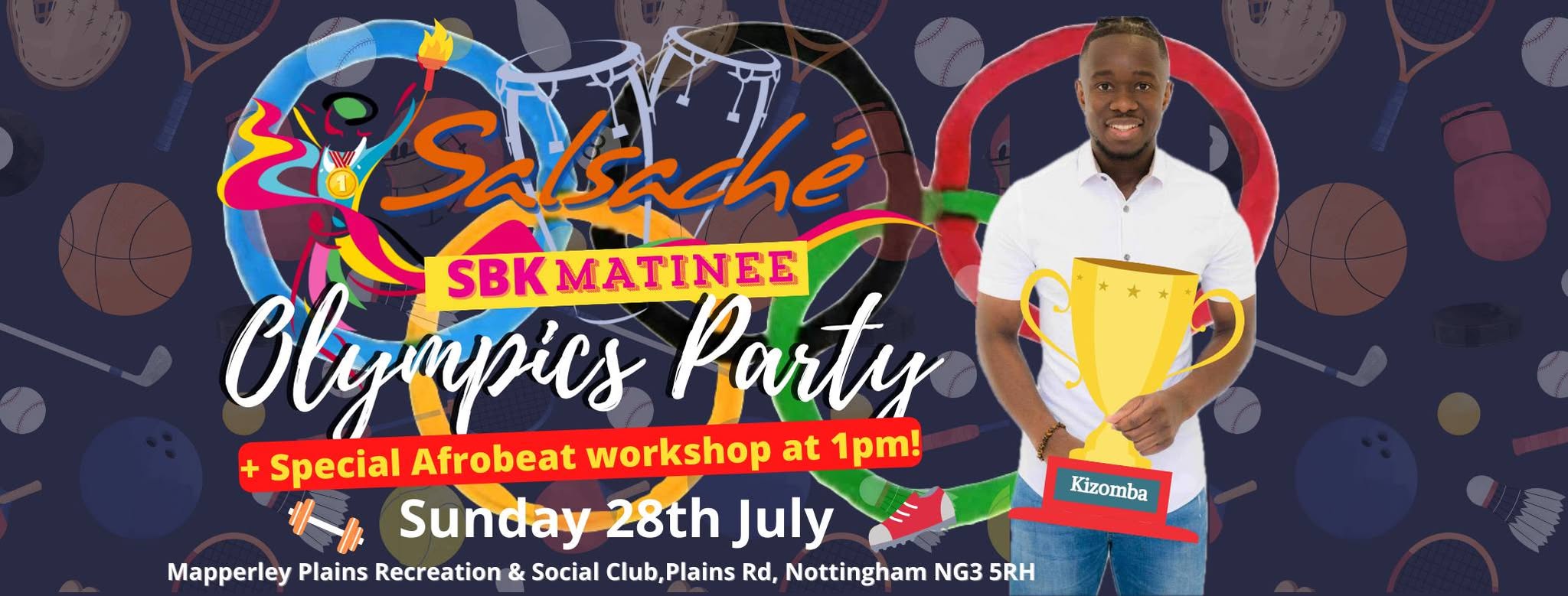 The Salsaché SBK Matinée! ★ Sunday 28th July ★ 12:45pm - 6pm ★ The Olympics Party