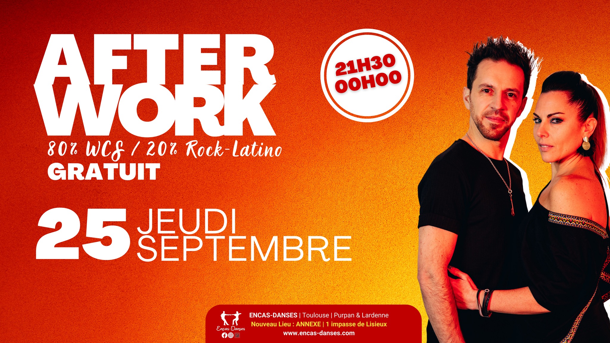 Afterwork Dansant 80% WCS - 20% Rock-Latino TOULOUSE