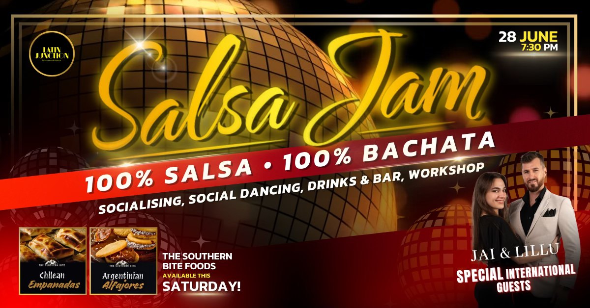 Salsa & Bachata Jam 28 Jun β 100% Salsa β 100% Bachata