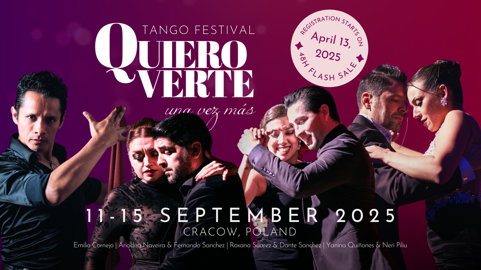 Quiero Verte Tango Festival 11-15 September 2025