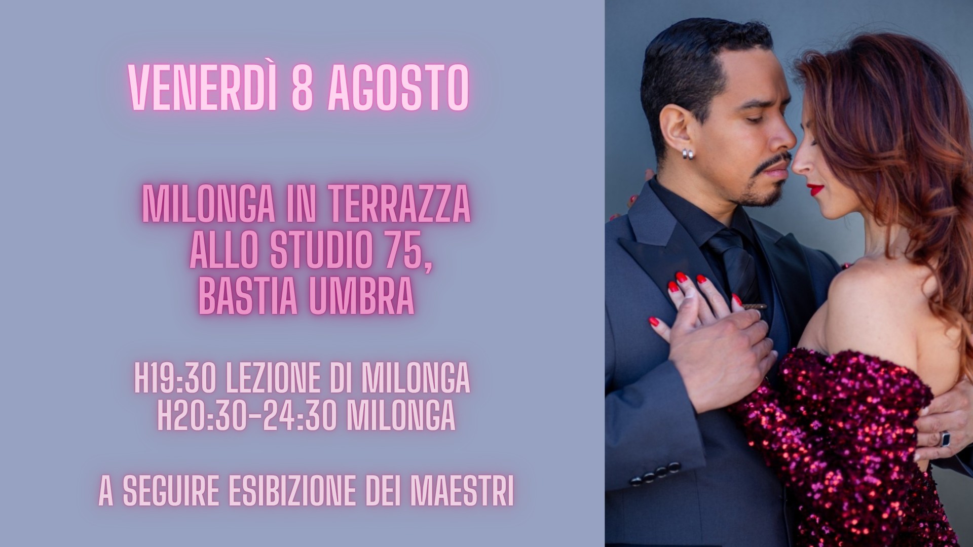 MILONGA IN TERRAZZA ALLO STUDIO 75
