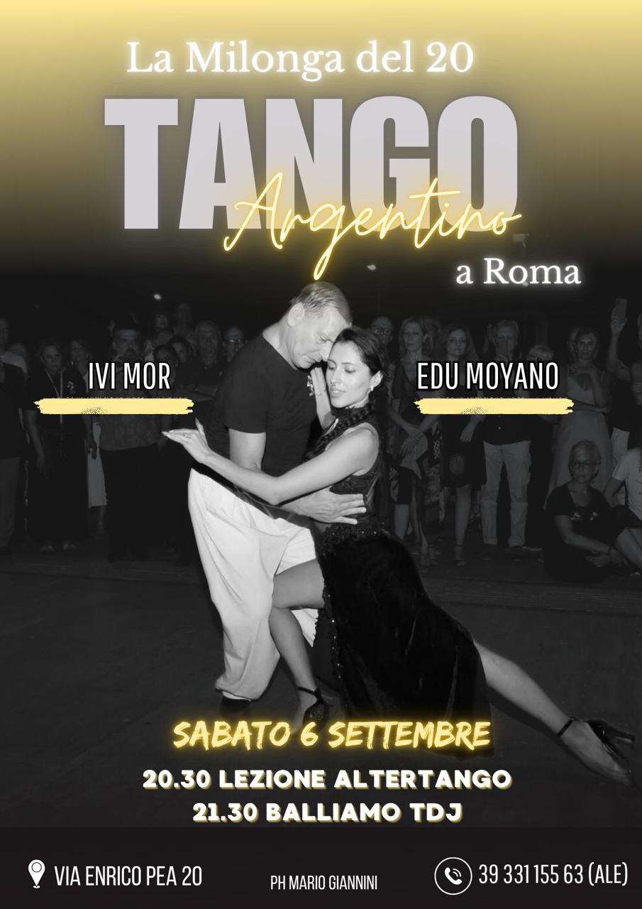 SÁBATO 6 SETTEMBRE TANGO NUEVO A VIA PEA