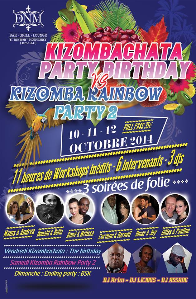KIZOMBA RAINBOW PARTY 2 + KIZOMBACHATA Party BD . The Evenement !