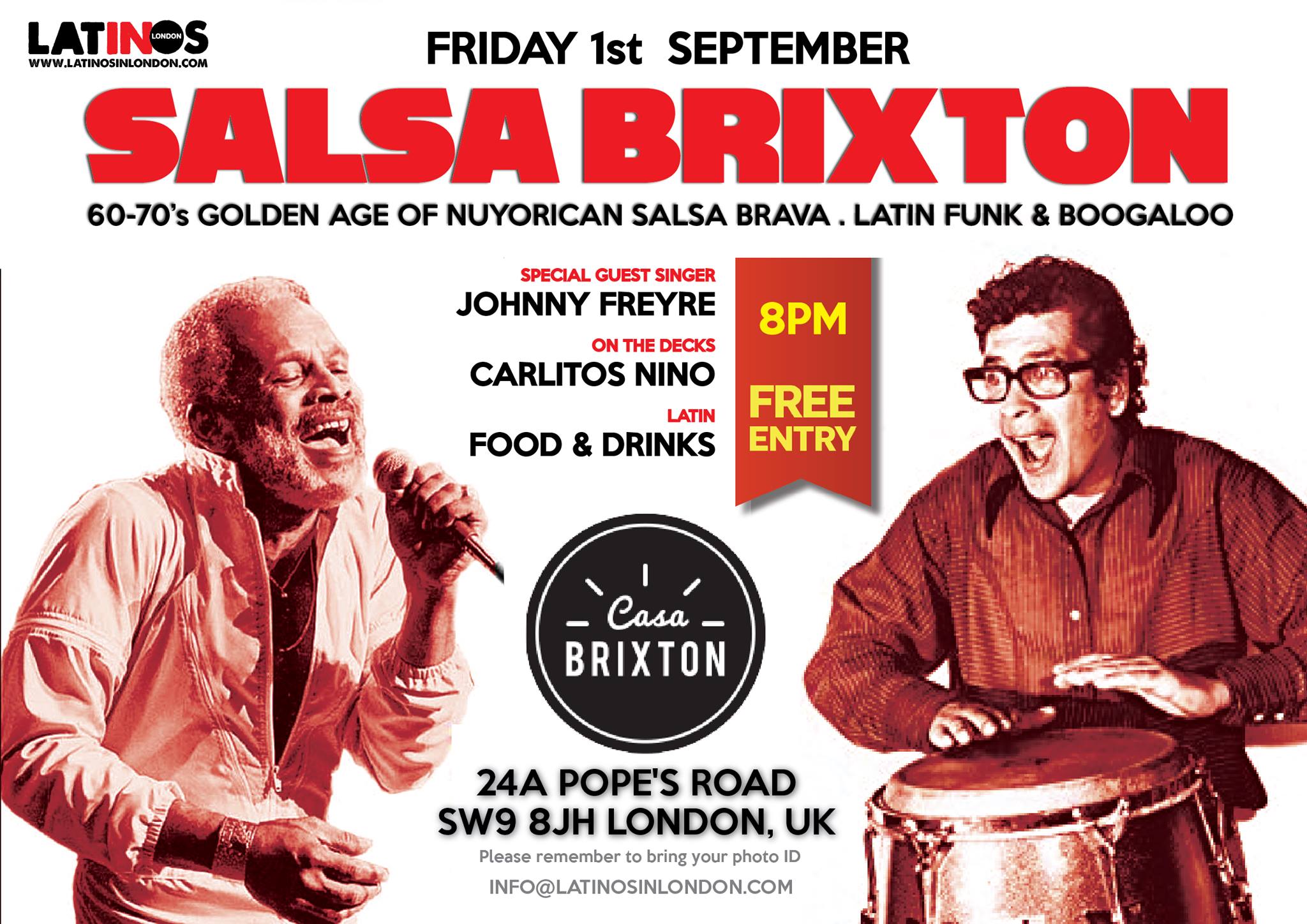 Fri. 1st Sept. SALSA Brixton - Free Entry * 8pm