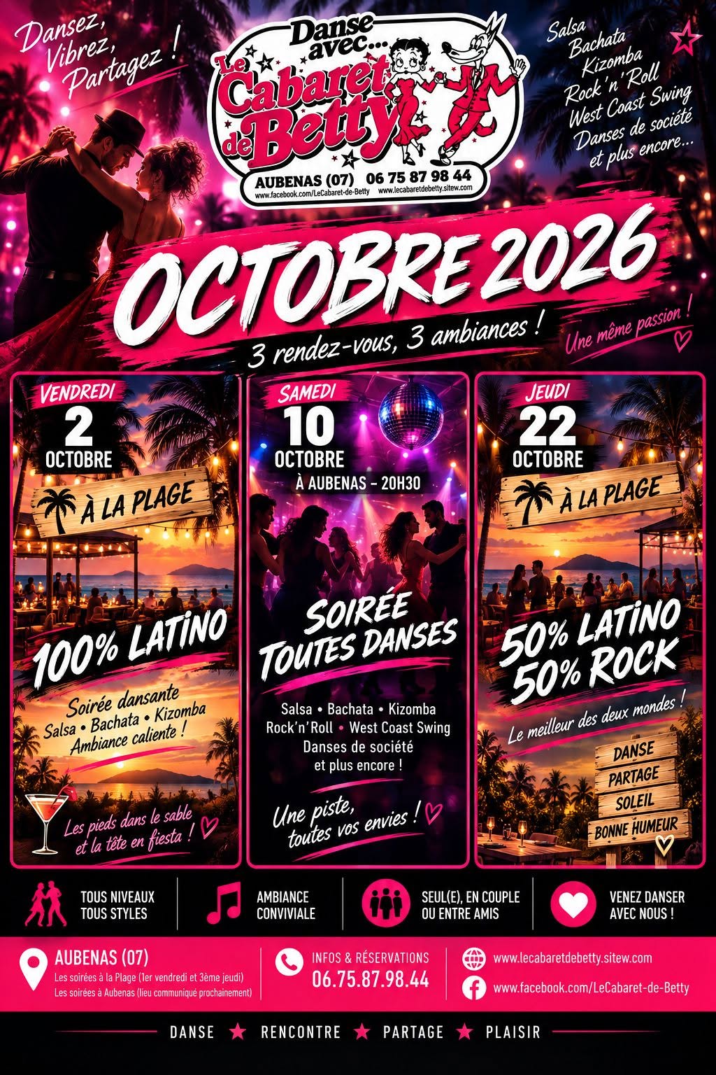 Soirées SEPTEMBRE-OCTOBRE 2025