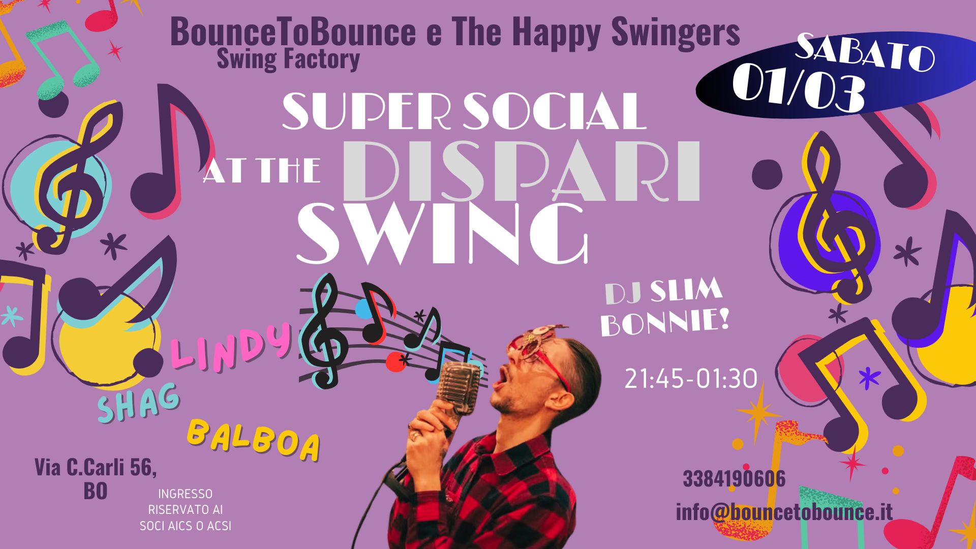 The HAPPY BOUNCERS NiGHT! - 01 Marzo in Maschera! - Dj Slim Bonny! - 21:45-01:3o