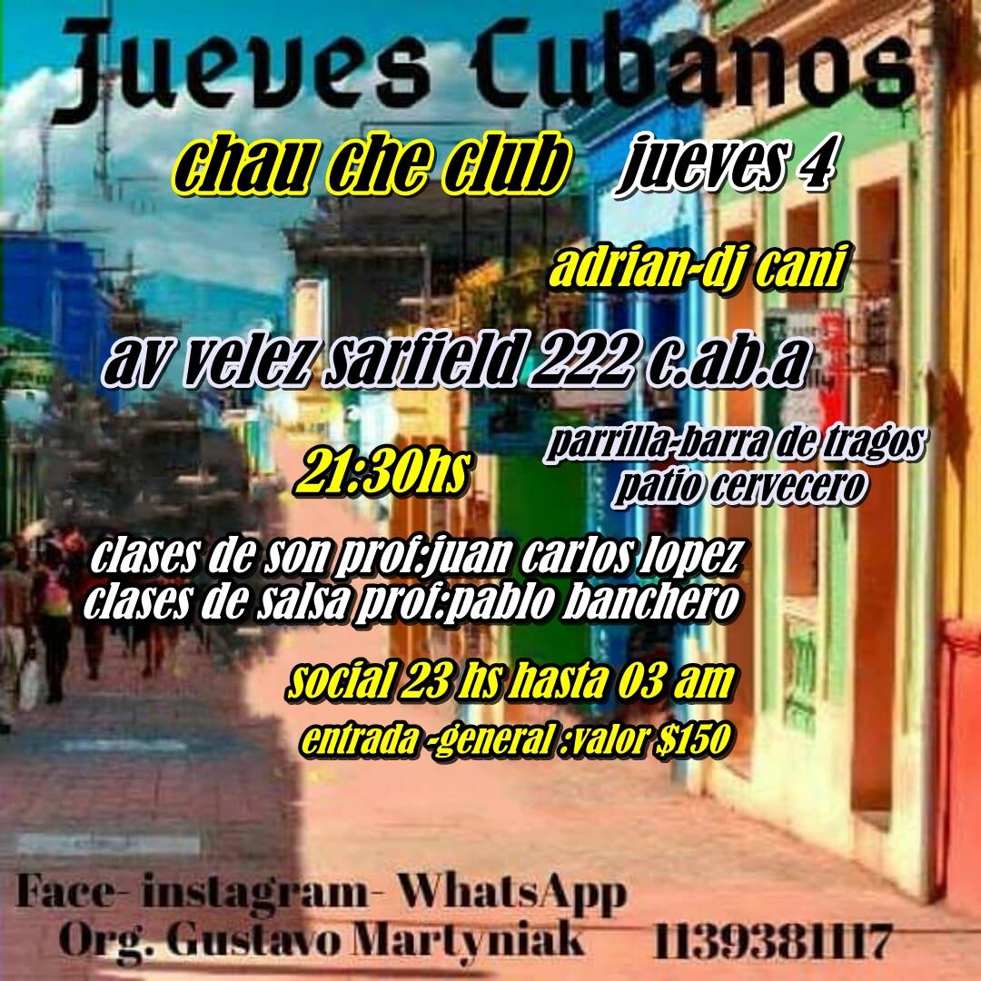 Jueves cubanos en chau che club