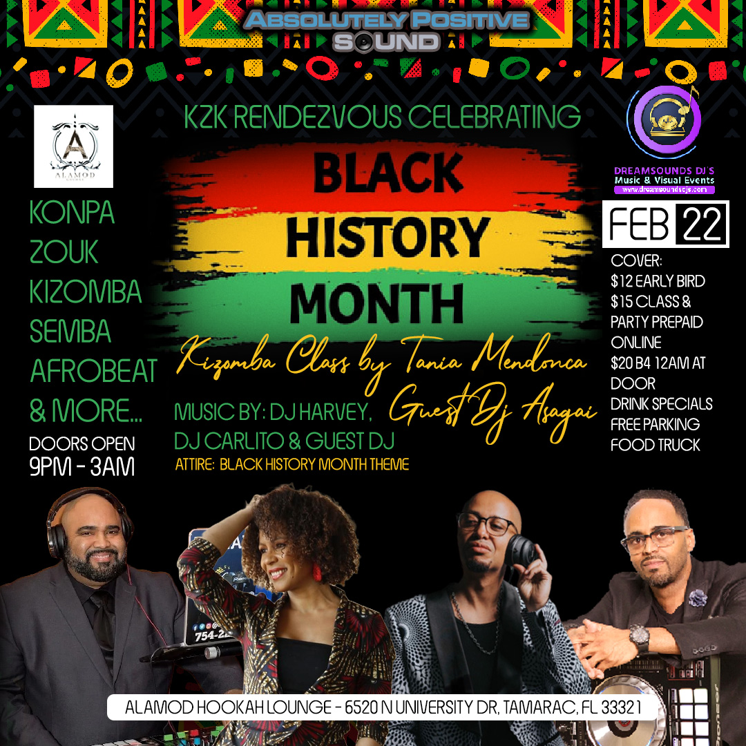 KZK Rendezvous at Alamod Lounge w guest Tania Mendonca & DJ Asagai celebrating Black History Month