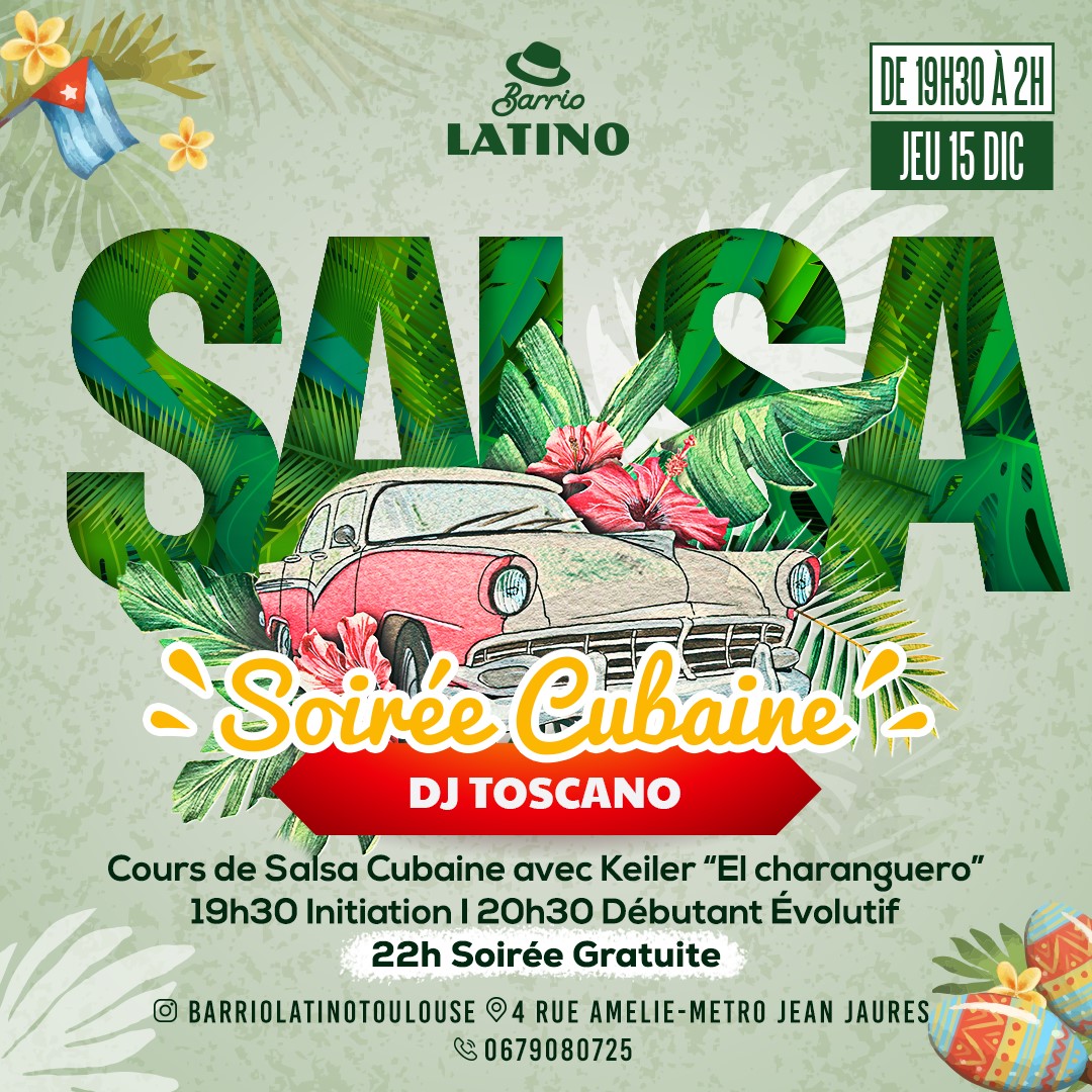 Soirée SALSA CUBAINE avec Dj Toscano