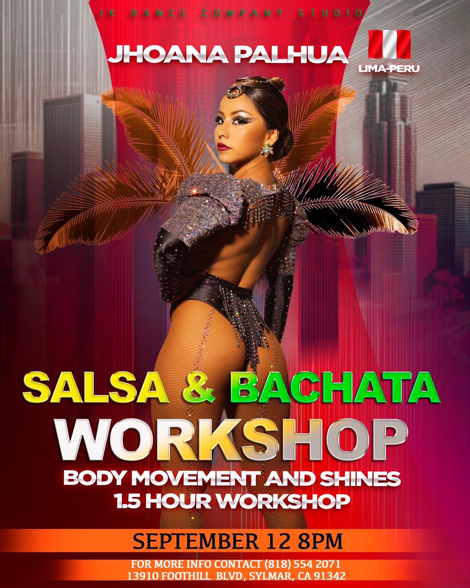 Jhoana Palhua Salsa & Bachata Workshop 10x World Champ at JK Dance Co. Studio
