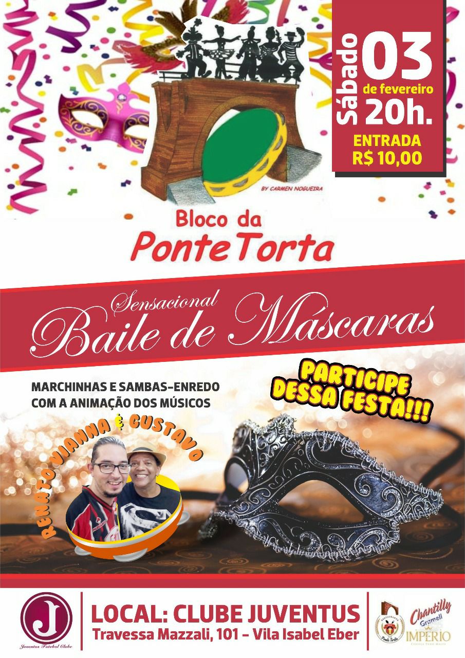 Baile de Máscaras do Bloco da Ponte Torta no Clube Juventus
