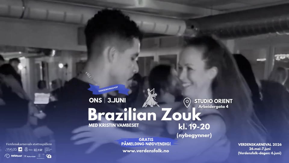 Verdenskarneval(danseworkshop): Brazilian Zouk 🇧🇷