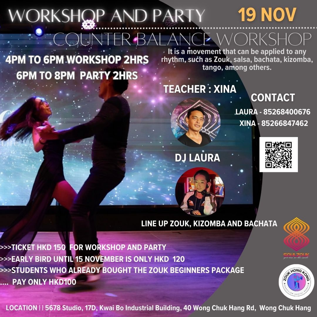Workshop Counter Balance and Latin Party
