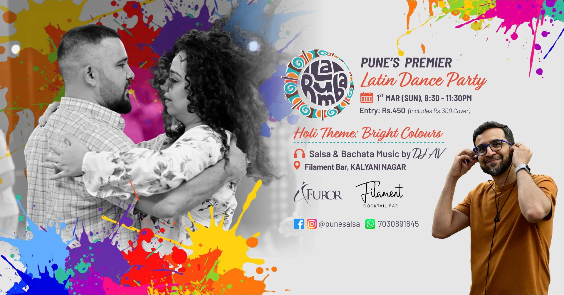 La Rumba (Holi Special) - Salsa & Bachata Party - 1st Mar 2026