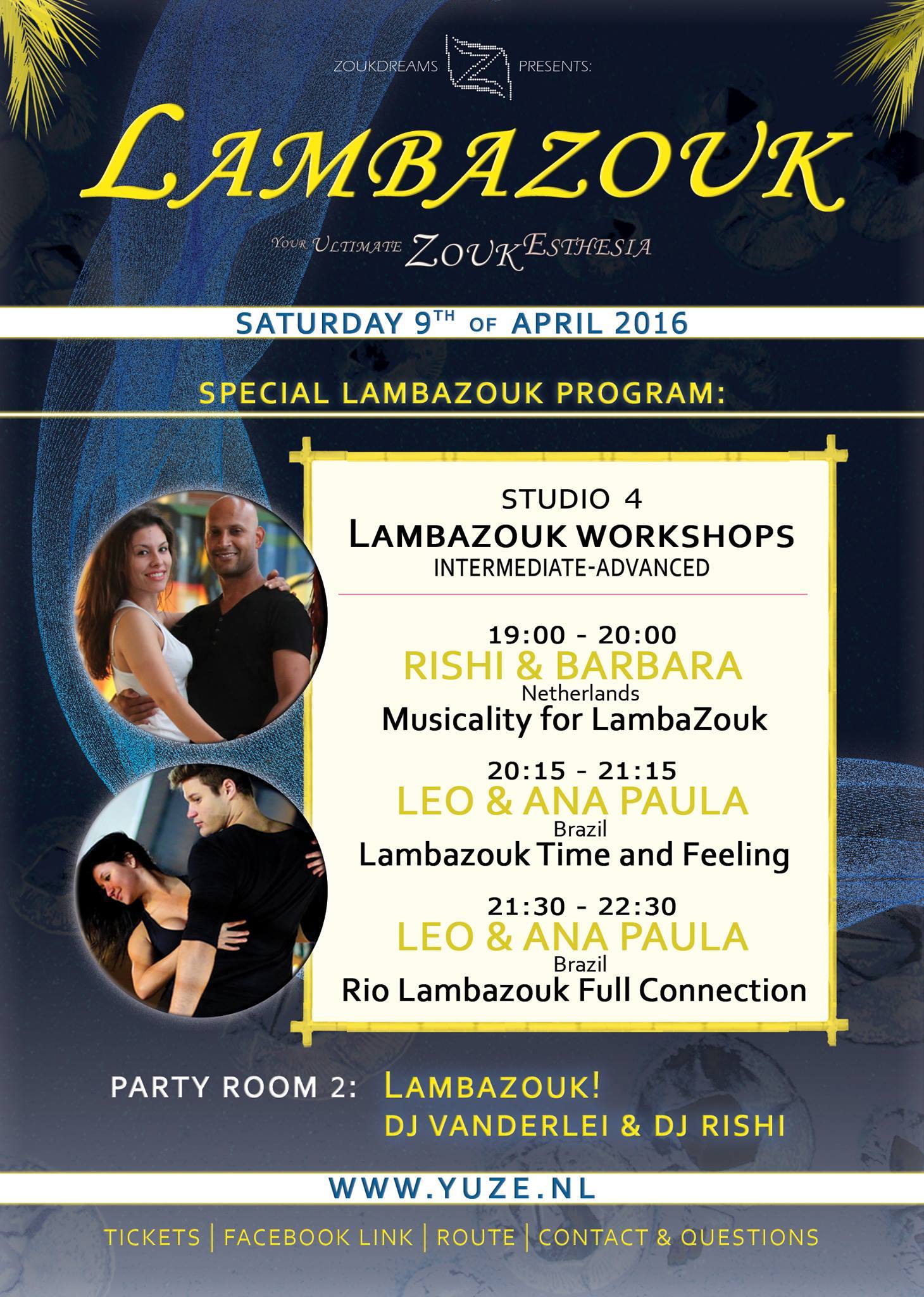 LambaZouk at Yuze in Aalsmeer - just 2 days to go