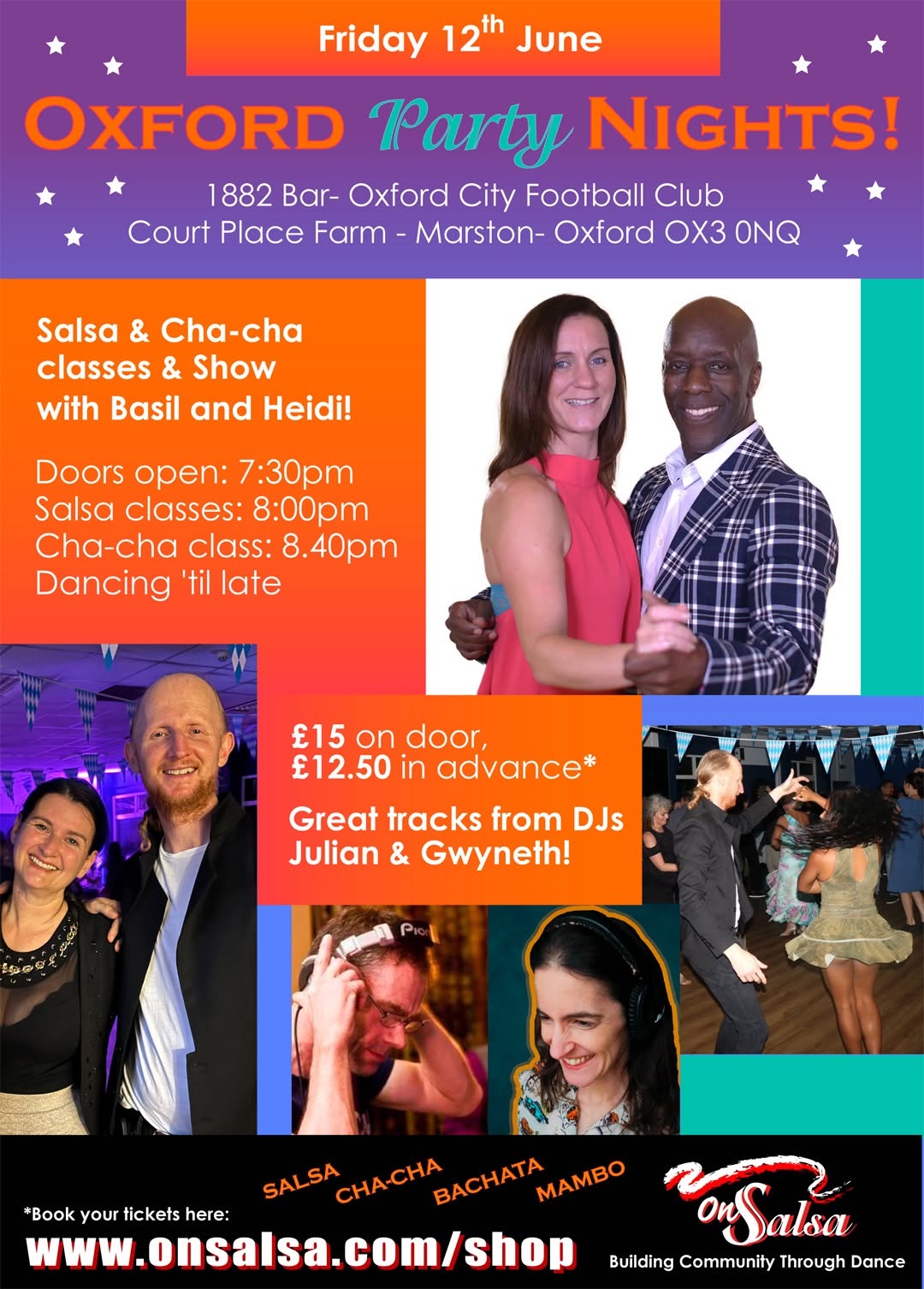 Friday 12th June Salsa party in Oxford