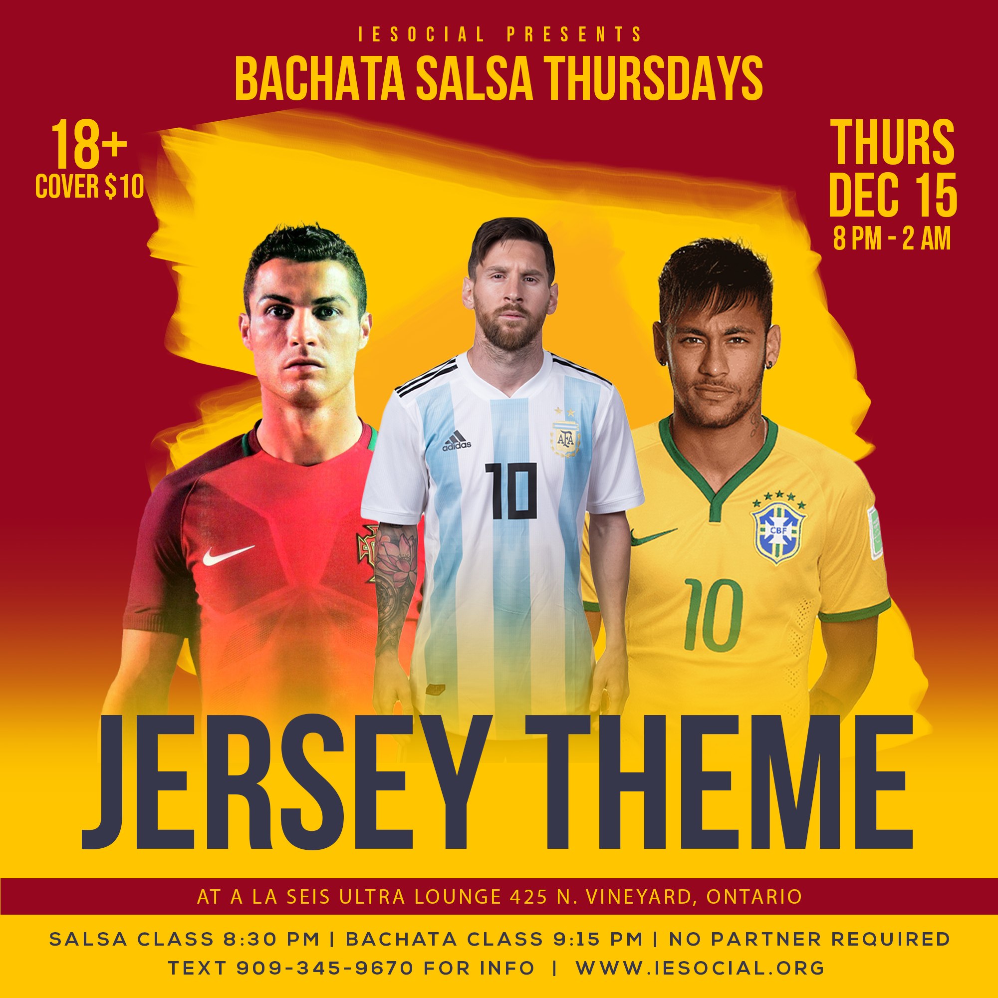 JERSEY Bachata Salsa Party at A La Seis Ontario