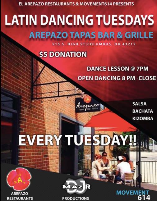 Latin Dancing Tuesdays at Arepazo