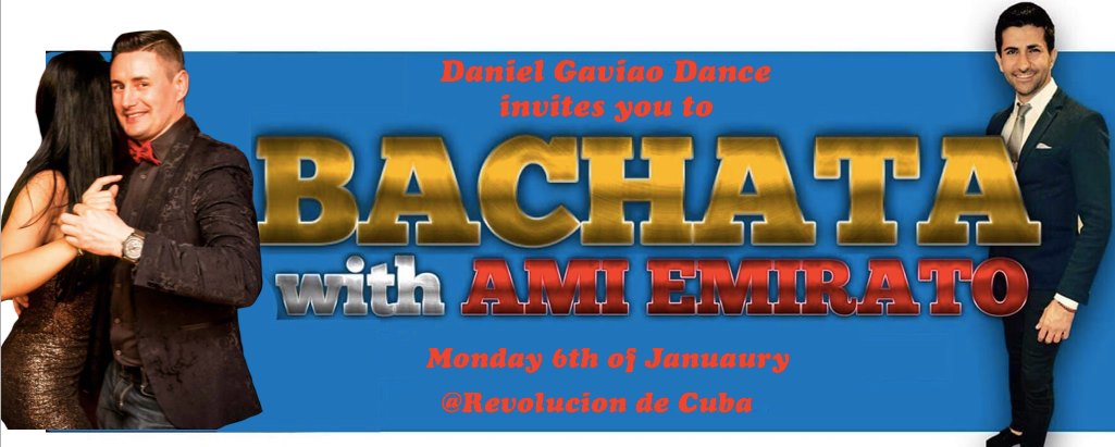 Monday 6th Jan. Bachata Master Workshop with AMI in Aberdeen
