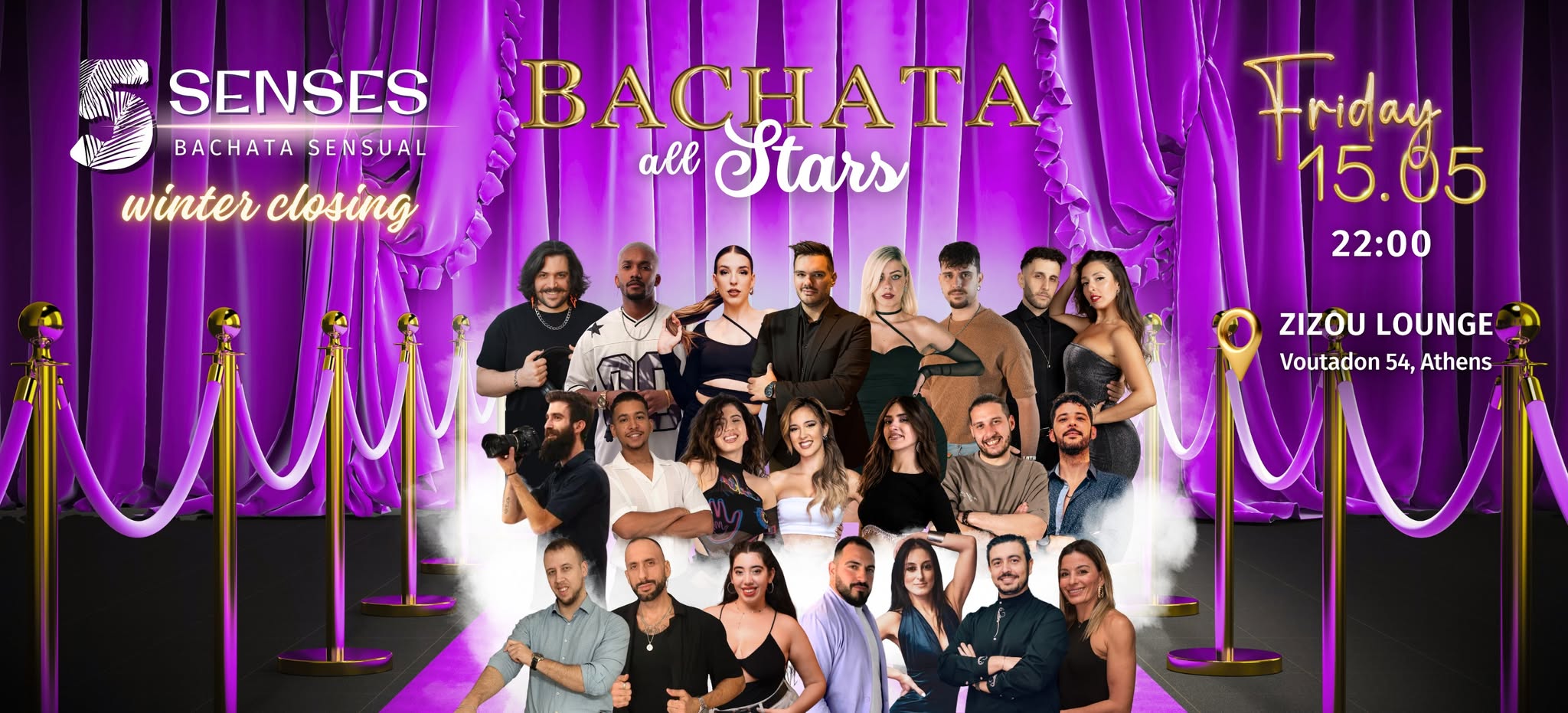 5 Senses Winter Closing & 🌟 Bachata All Stars🌟 15 5 22:00 - Zizu - Gkazi