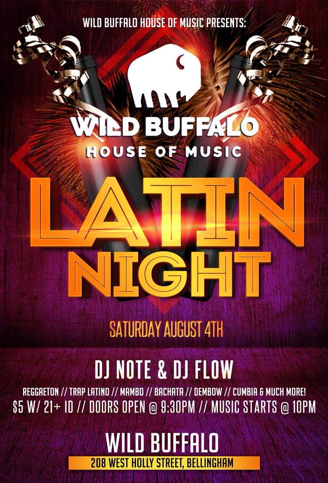 Latin Night Saturday August 4th