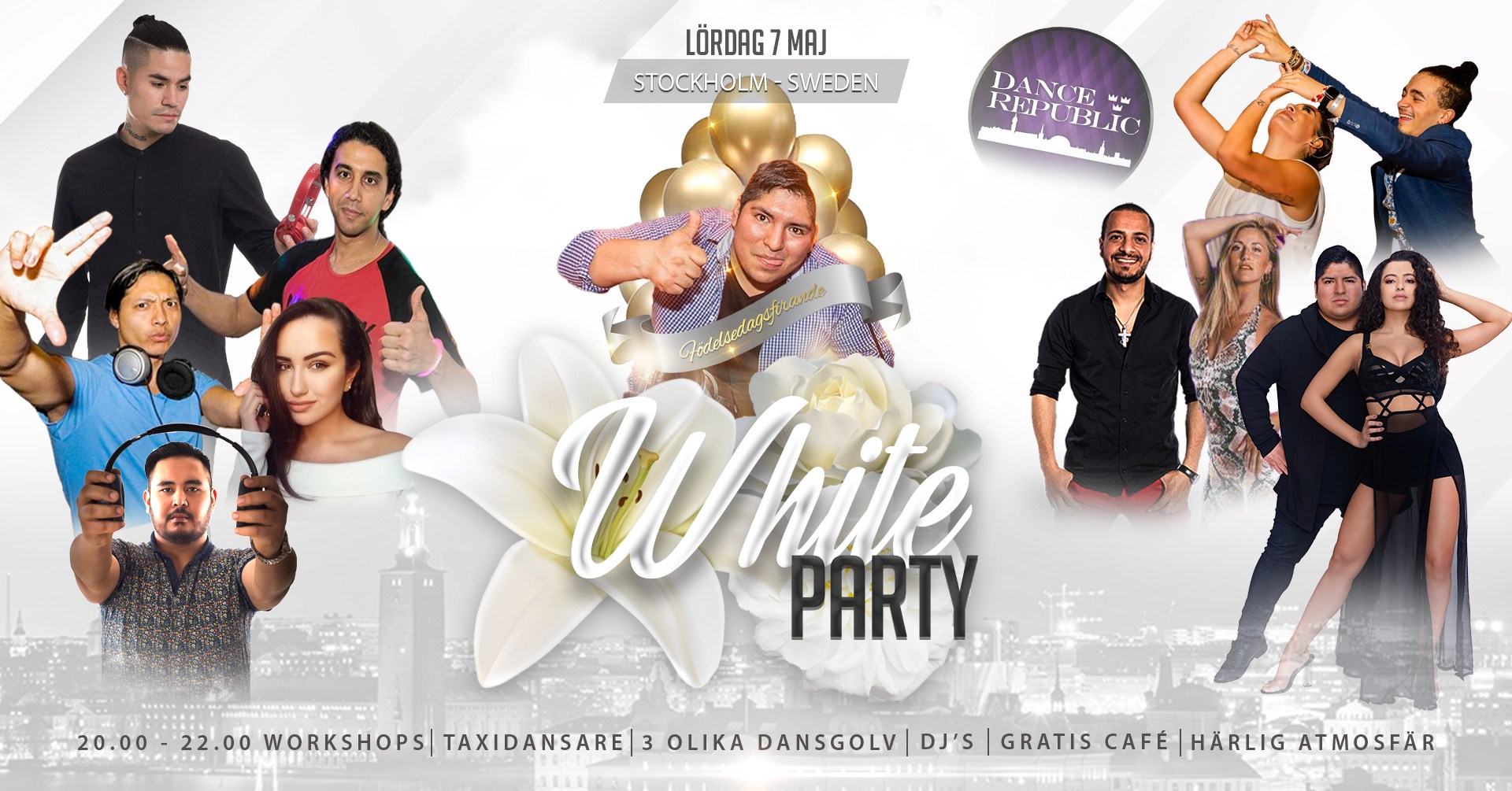 Dance Republic White party! Lördag 7 maj