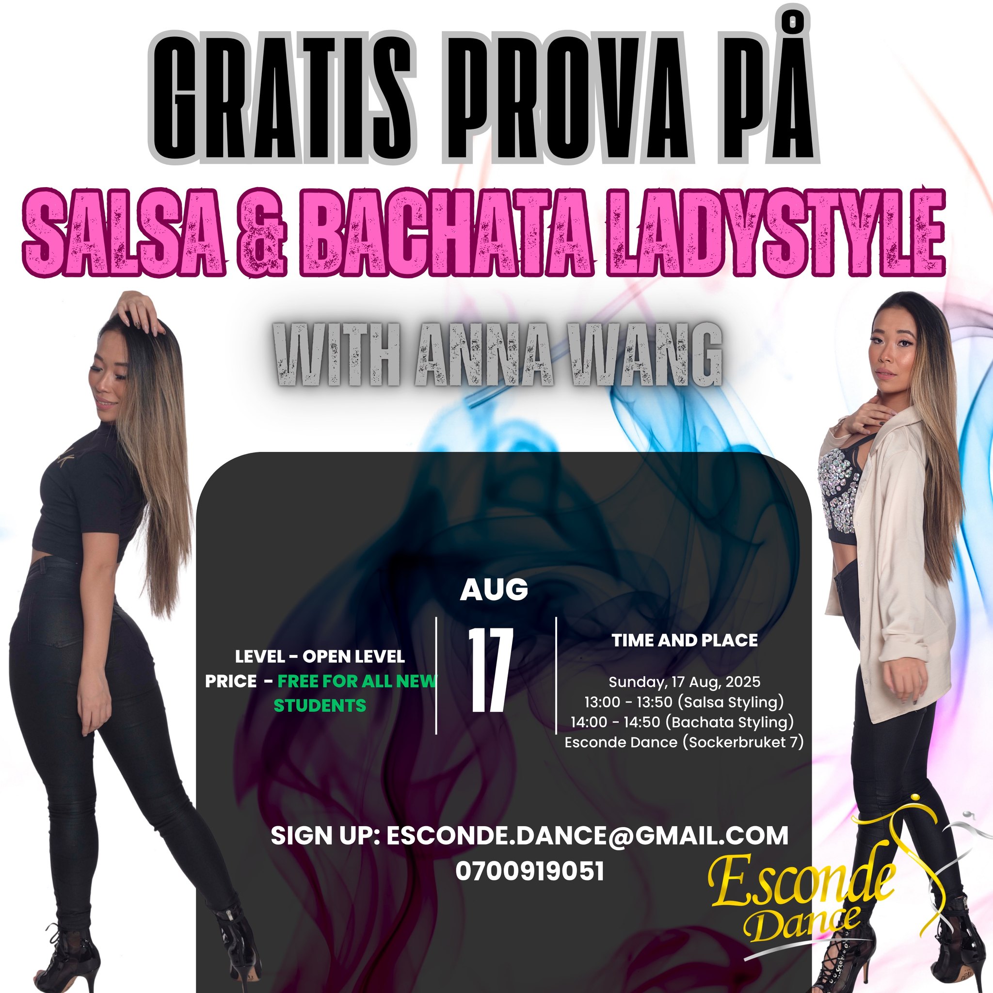 Gratis-Prova på Salsa & Bachata Ladystyling - Esconde Dance