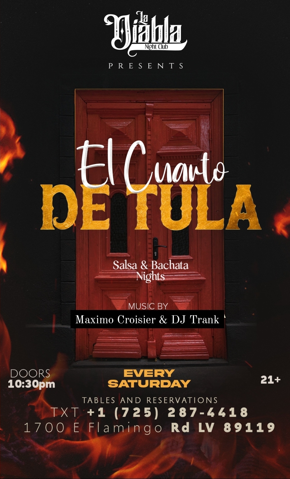 EL CUARTO DE TULA (Saturday Salsa & Bachata Nights)