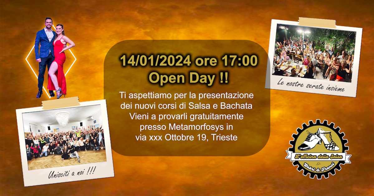 OPEN DAY - NUOVI CORSI DI SALSA E BACHATA