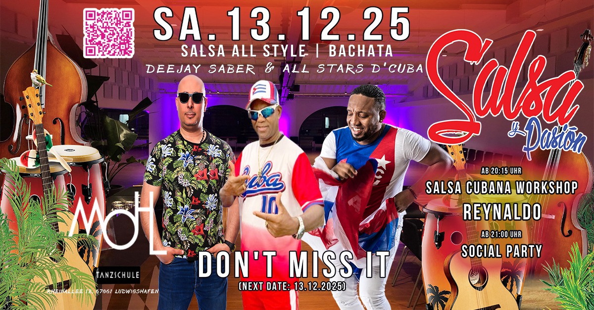 13 12 ๐ฆ๐ฎ๐น๐๐ฎ ๐ ๐ฃ๐ฎ๐๐ถฬ๐ผ๐ป @Mohl Tanzschule ๐ฅ WORKSHOP SALSA CUBANA mit ๐๐๐๐๐๐๐๐