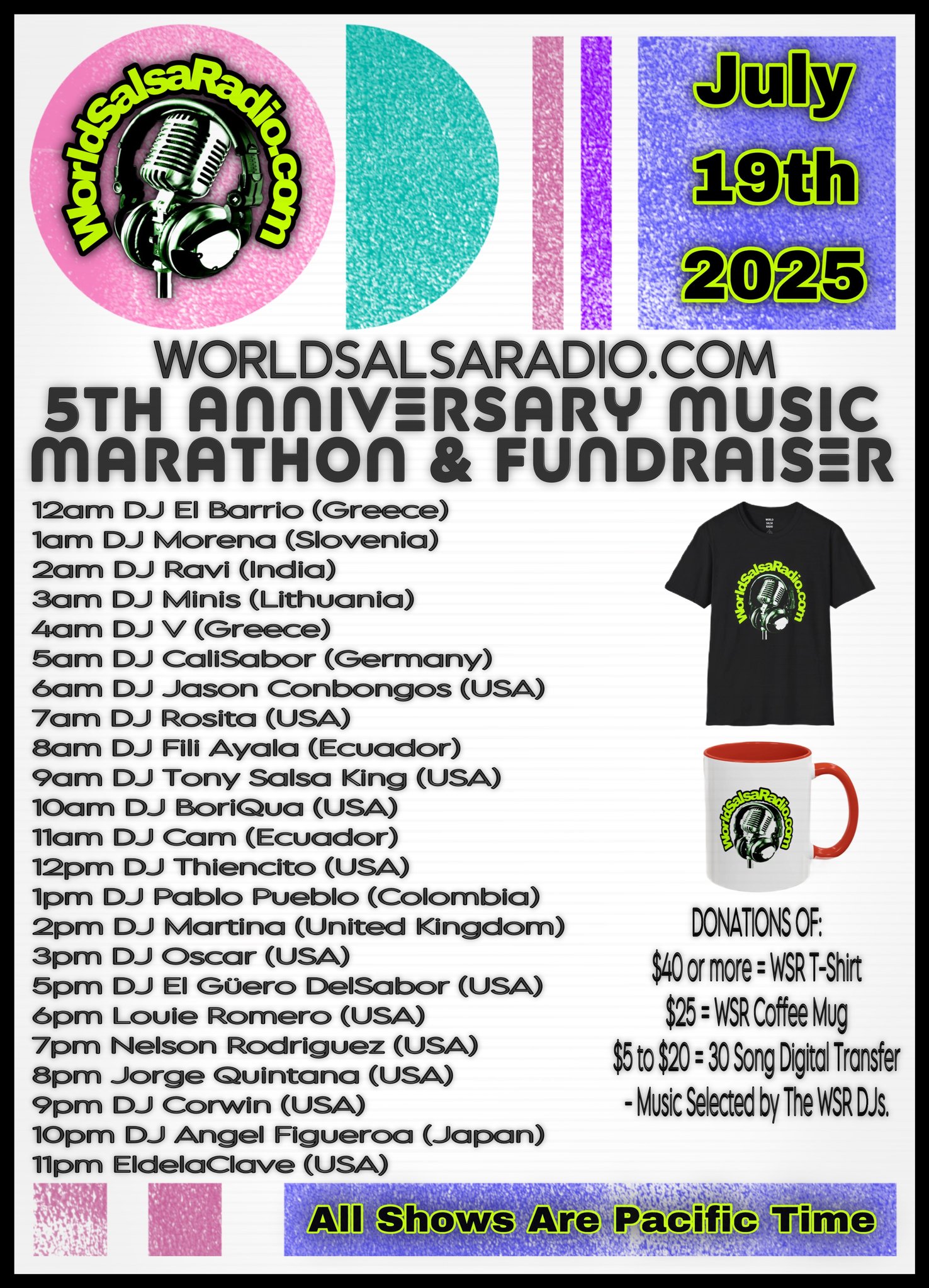 WSR 5th Anniversary Marathon and Fundraiser
