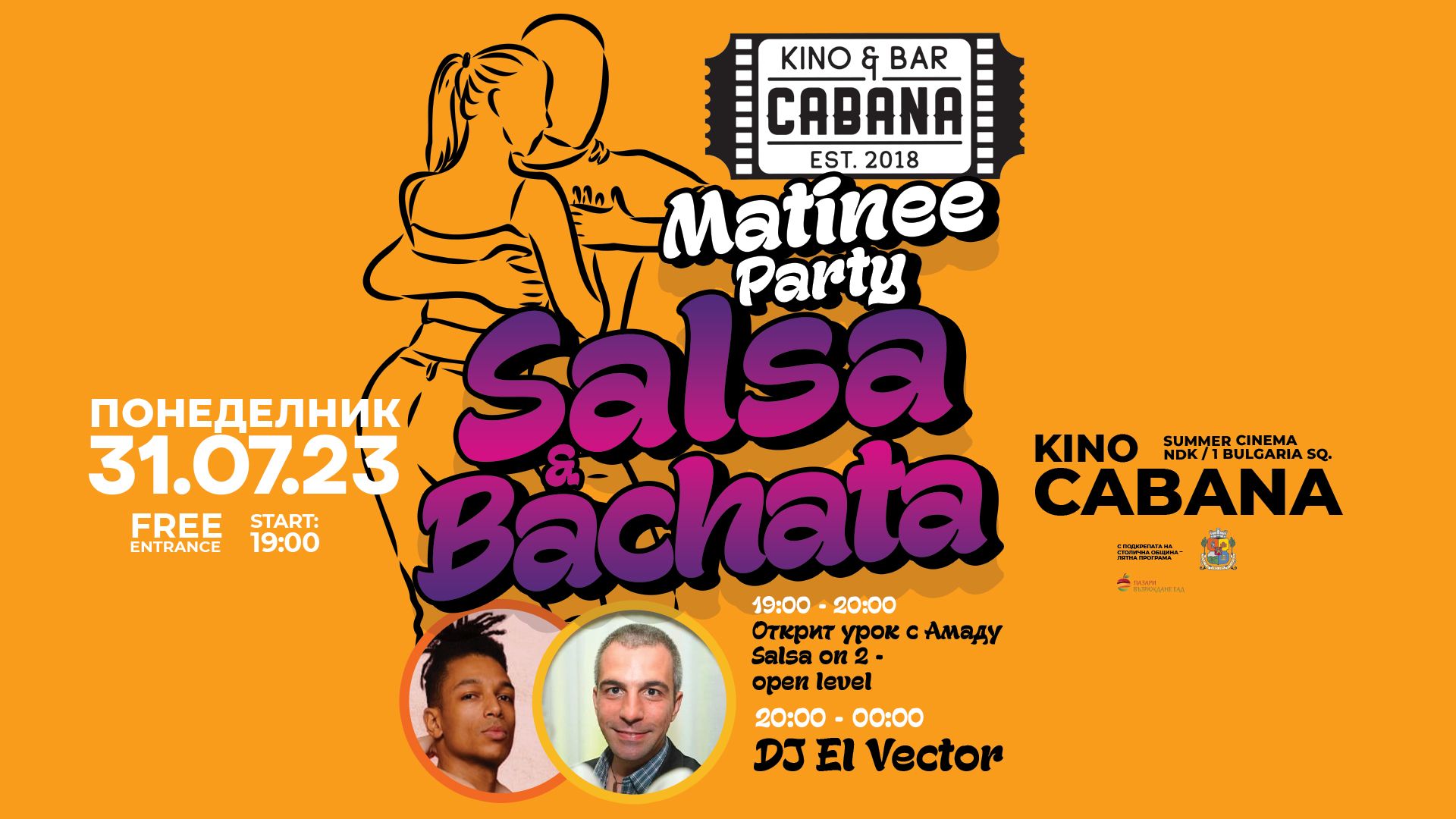 SALSA & BACHATA Matinee Party - 31 July 2023 - Free entrance!
