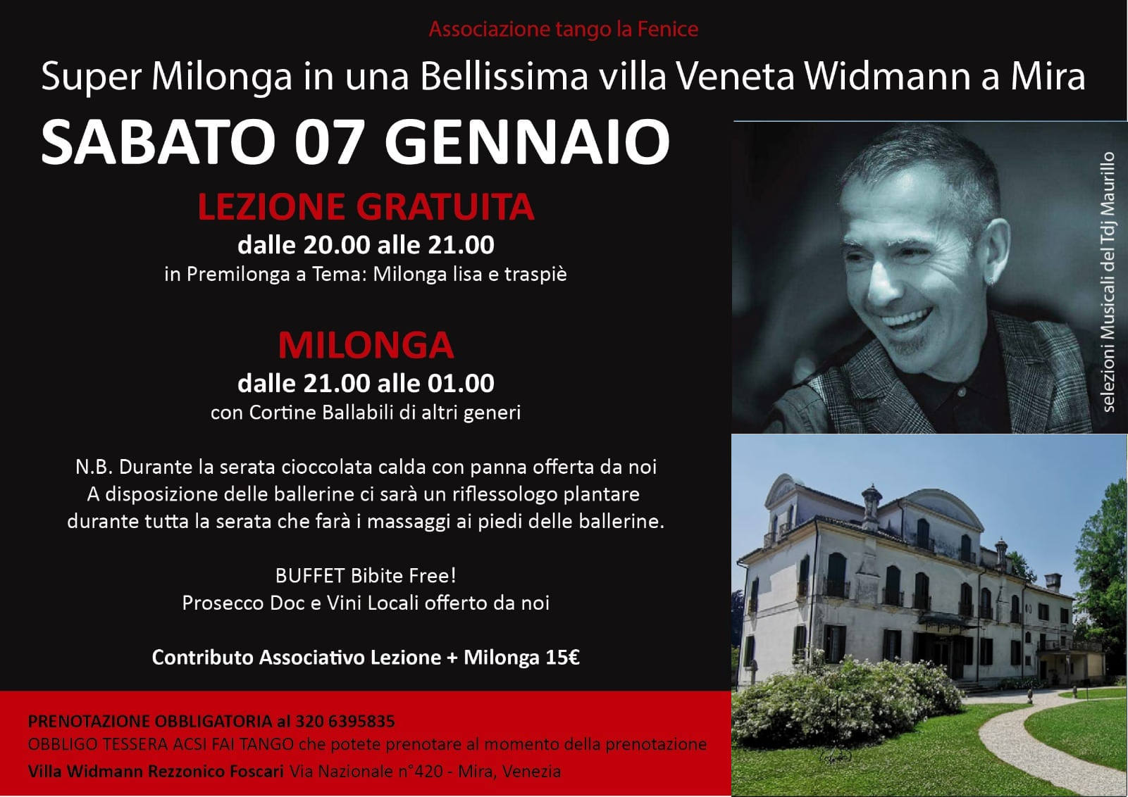 Milonga In Villa Widmann Con Con le Selezioni Musicali di Maurillo