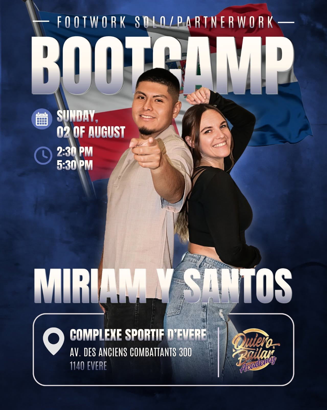 Sunday Dominican Bachata Bootcamp with Miriam & Santos By QuieroBailar