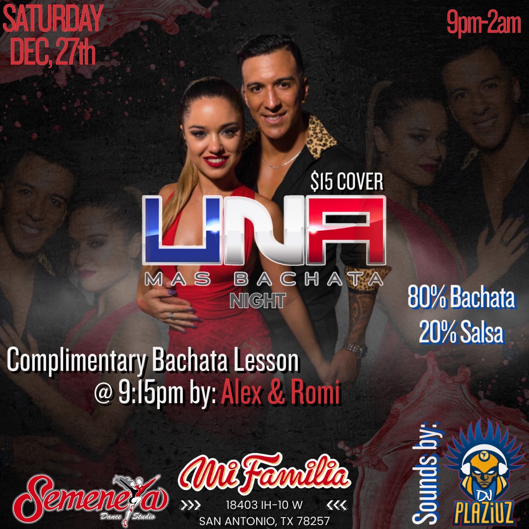 UNA Mas Bachata Night! NEW VENUE